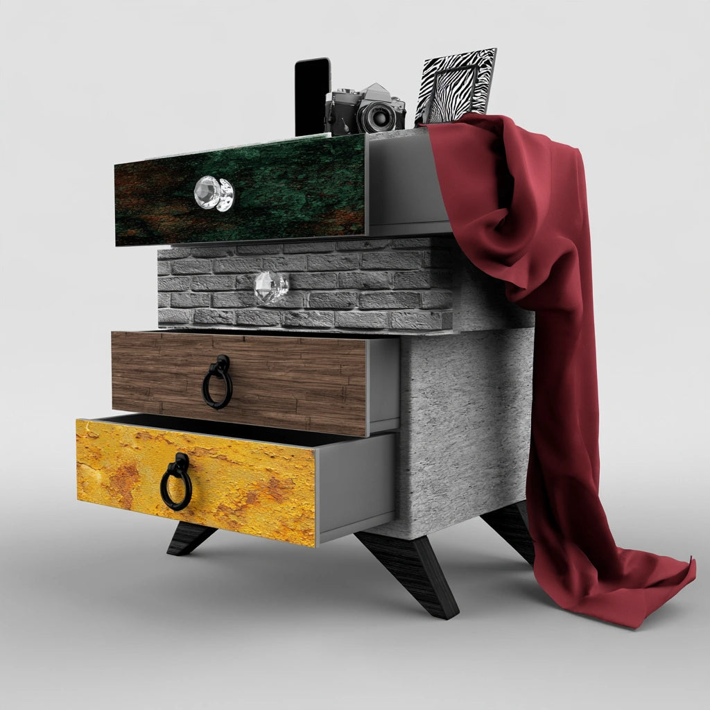 Ladekast, kleur grijs