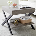 Salontafel van hout, kleur grijs