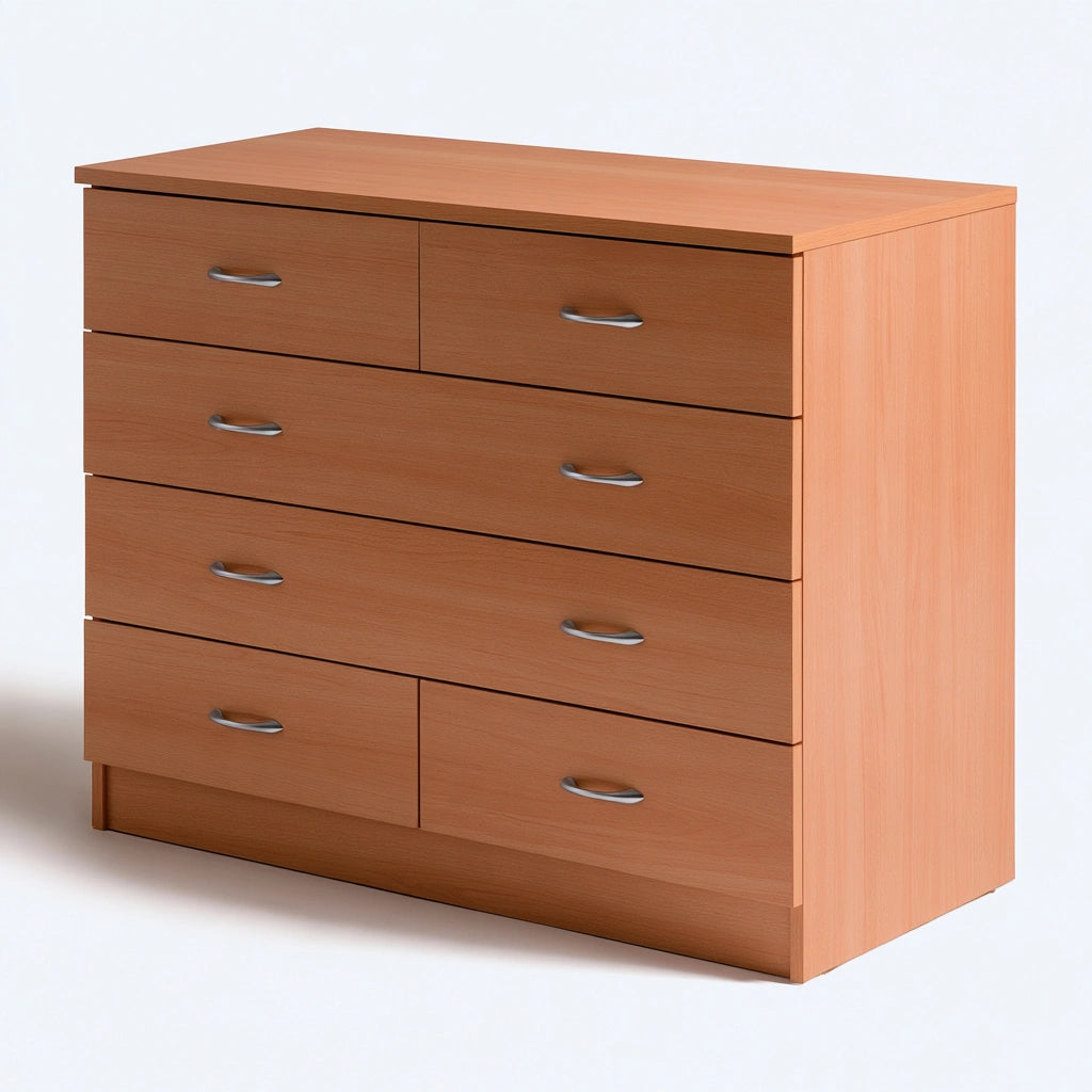 Ladekast van hout, kleur lichtbeige